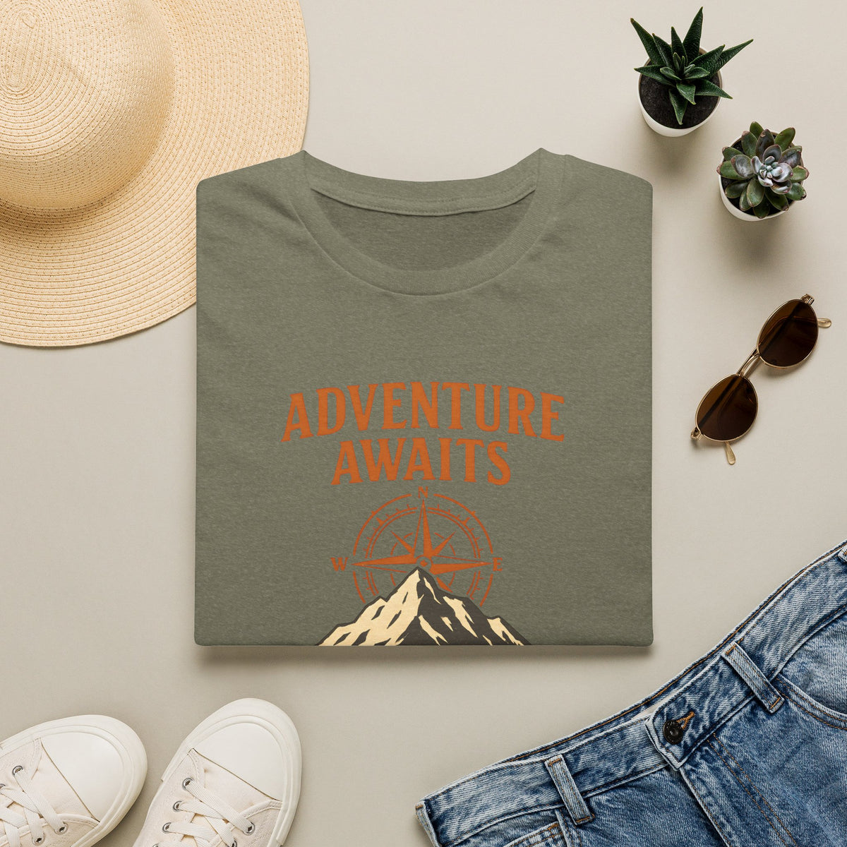 Adventure awaits compass mountain T-Shirt