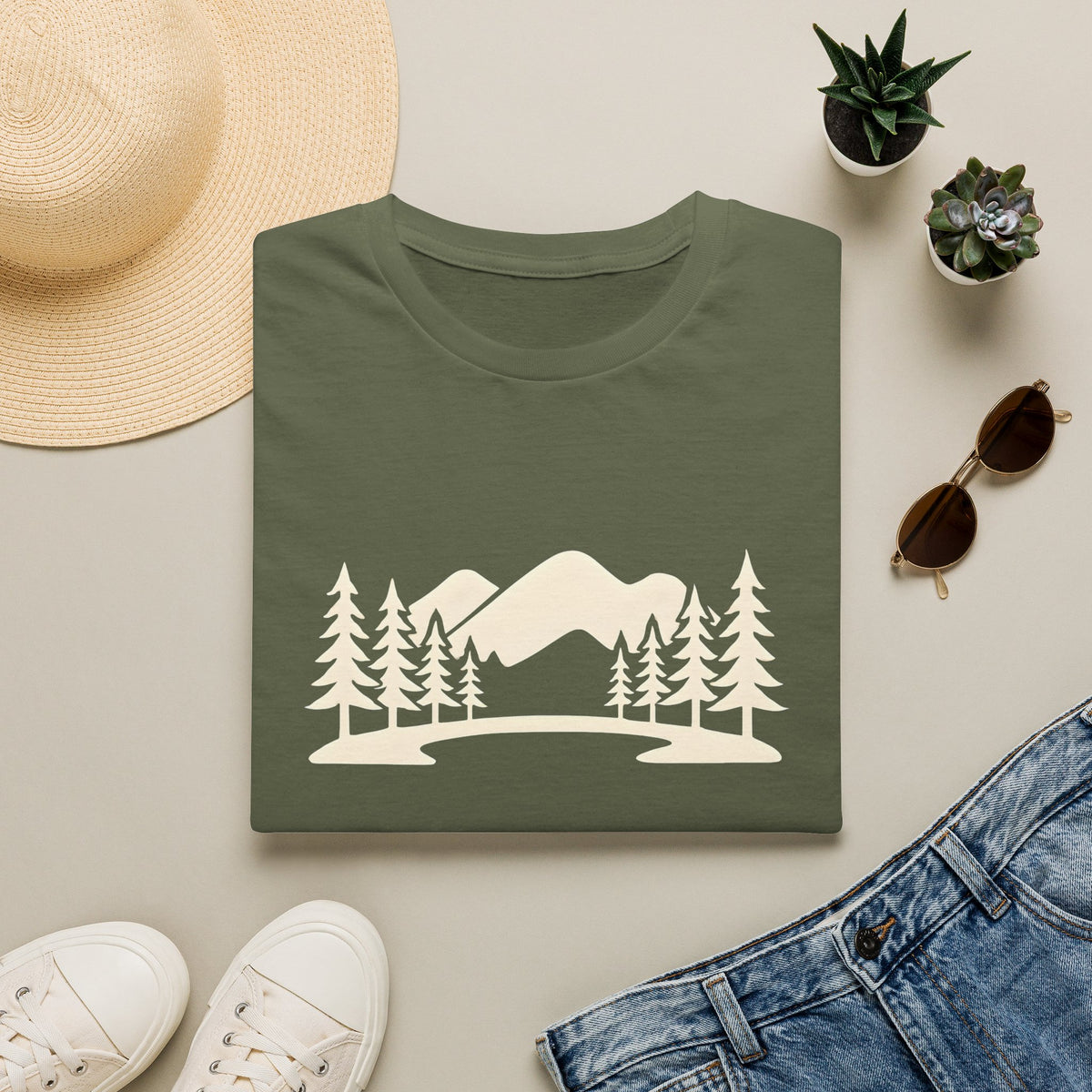 Mountain Lake Landscape T-Shirt