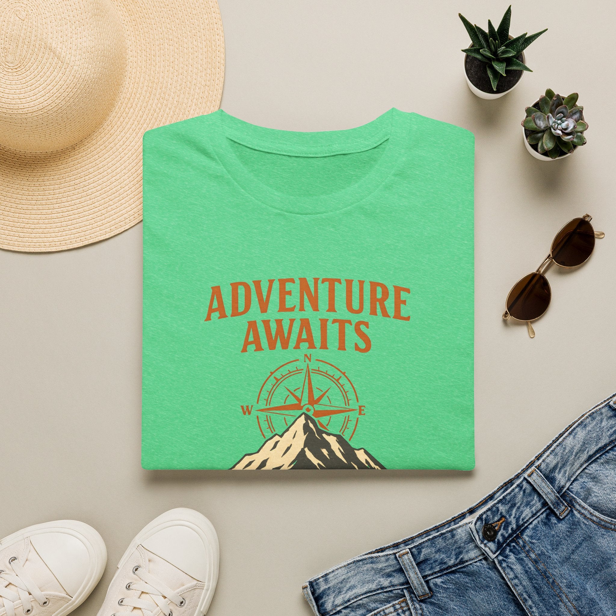 Adventure awaits compass mountain T-Shirt