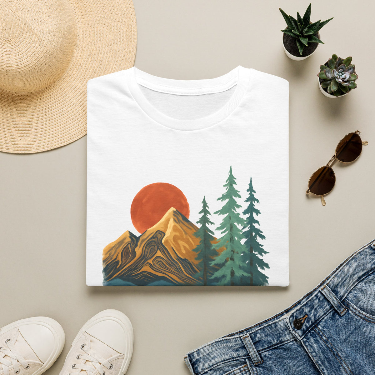Sunset Mountain Scene T-Shirt
