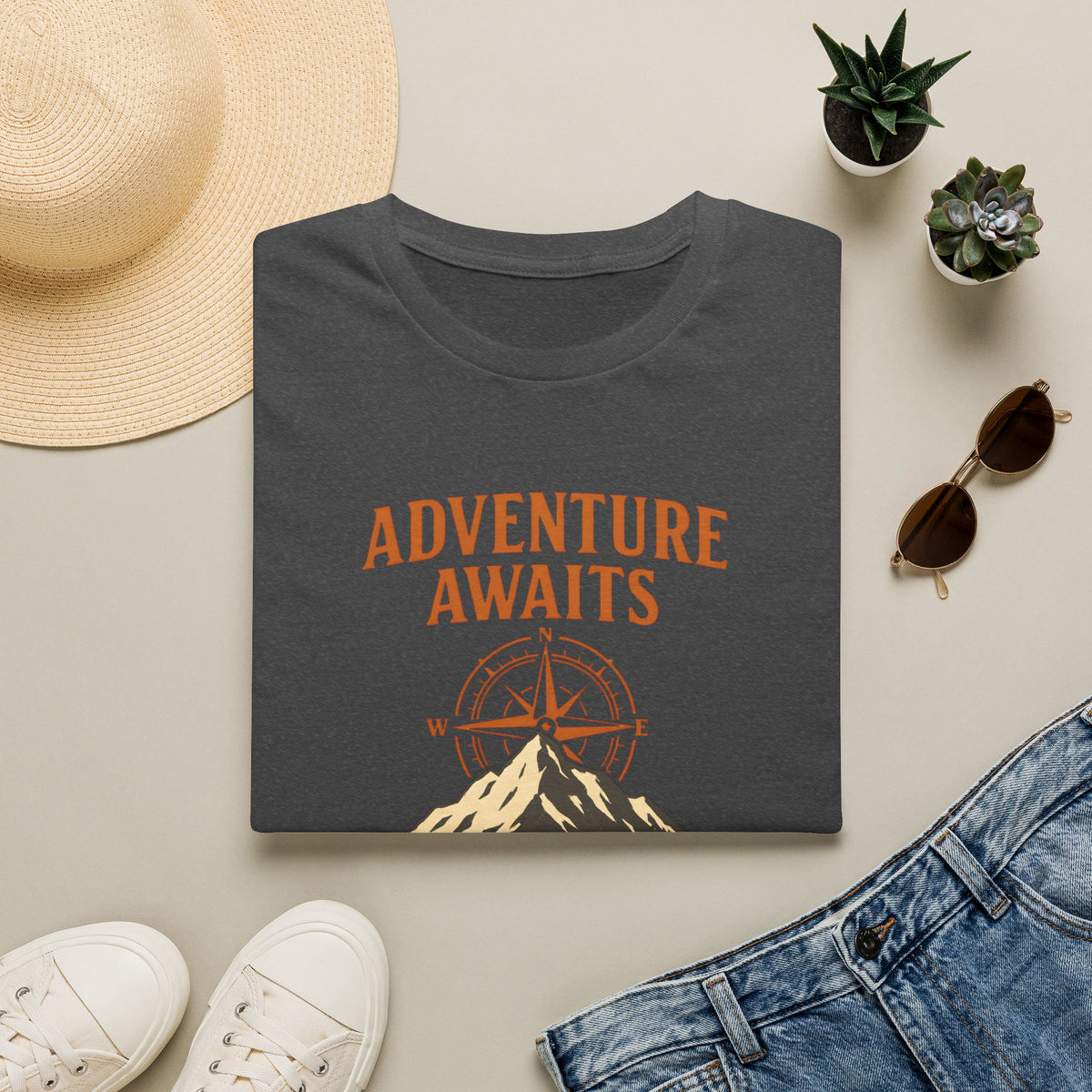 Adventure awaits compass mountain T-Shirt