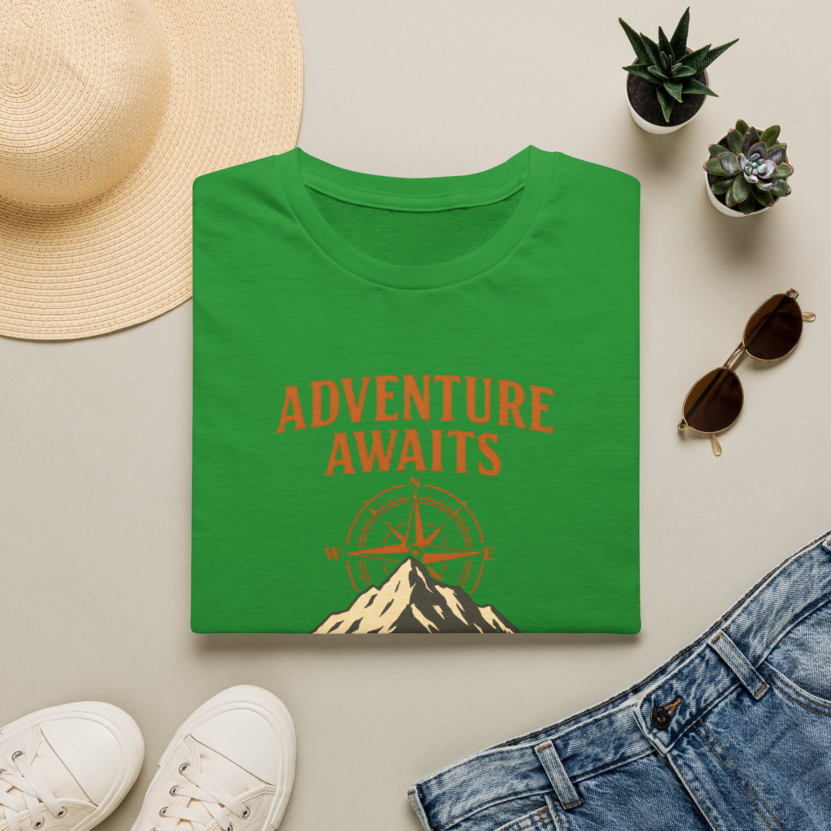 Adventure awaits compass mountain T-Shirt