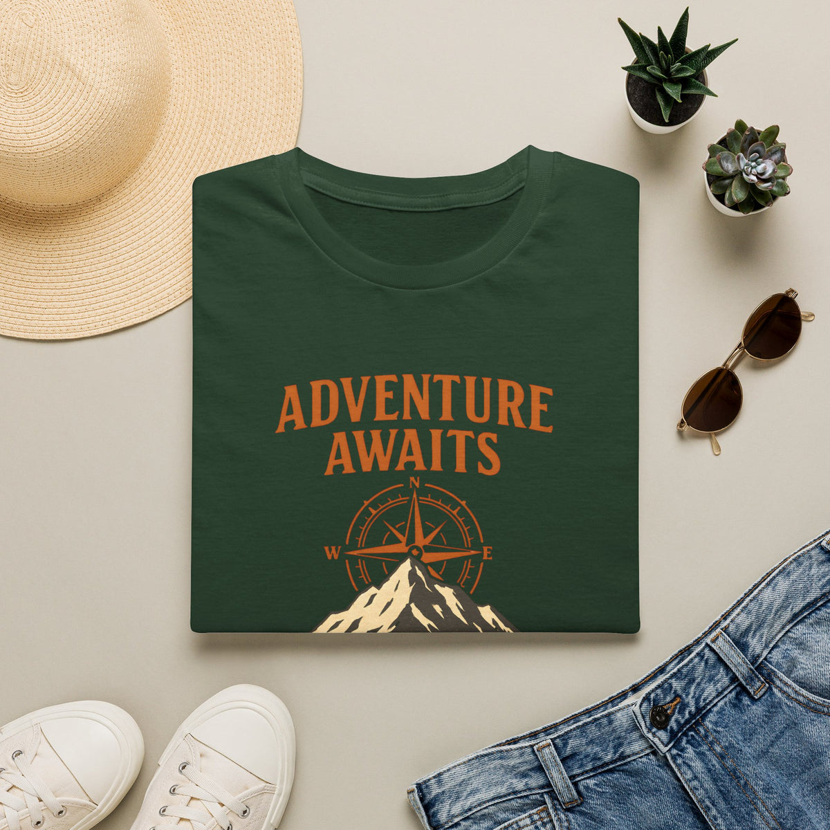 Adventure awaits compass mountain T-Shirt