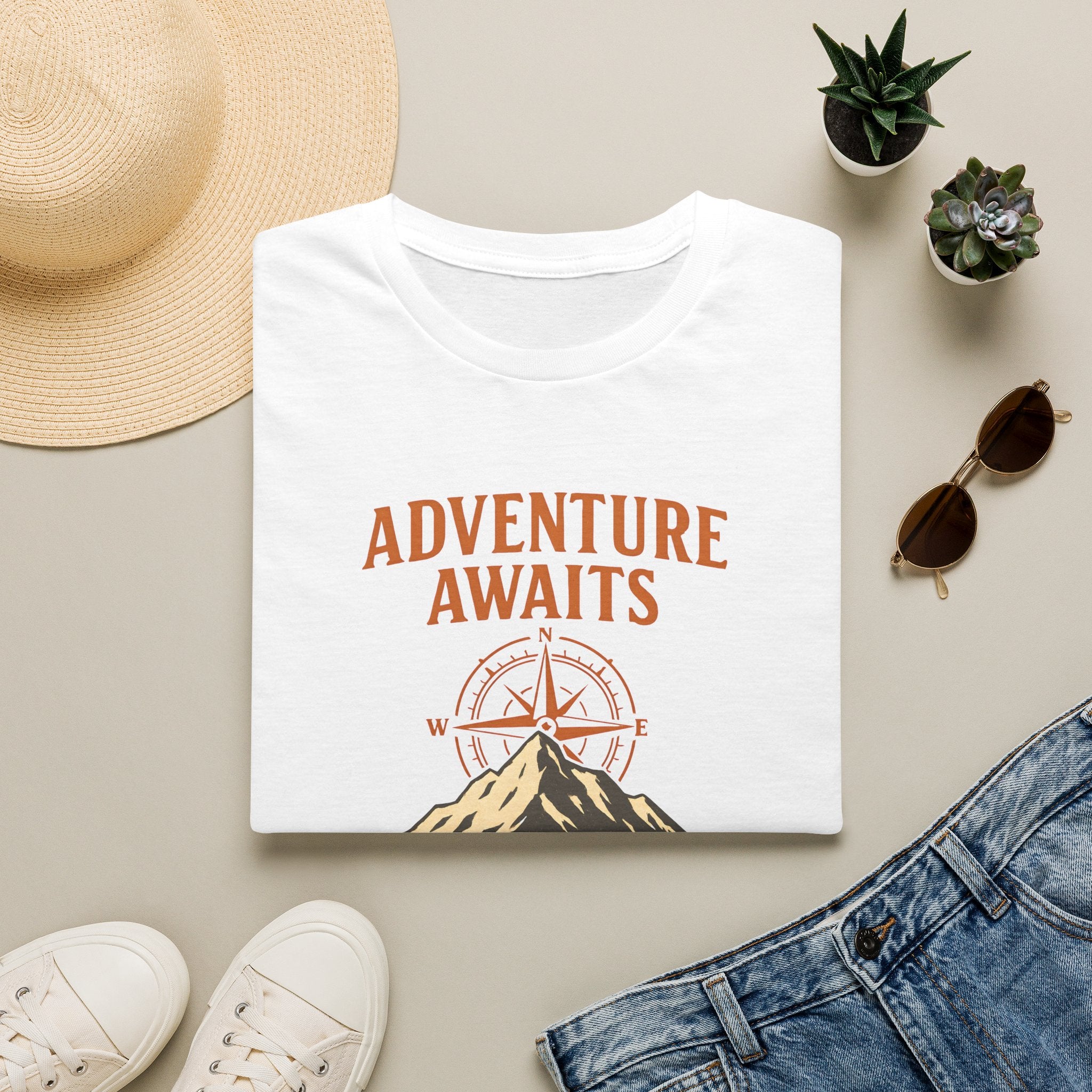 Adventure awaits compass mountain T-Shirt